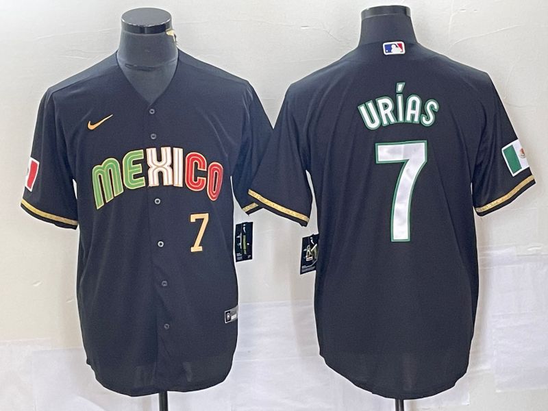 Men 2023 World Cub Mexico #7 Urias Black Nike MLB Jersey style 91824->more jerseys->MLB Jersey